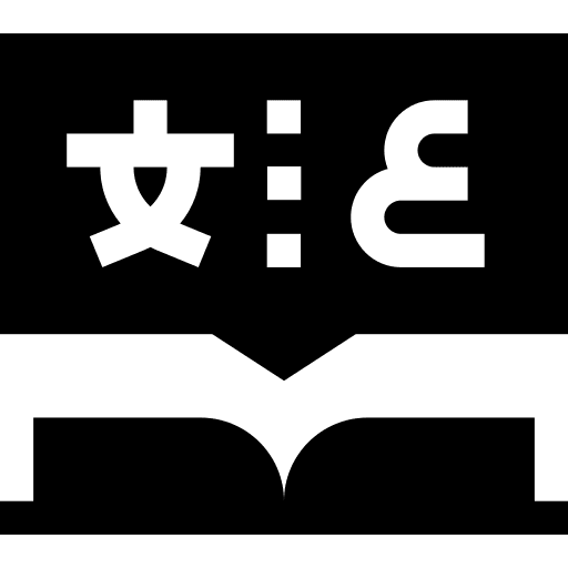 Dictionary bilingual translation language icon Dictionary bilingual translation language icon