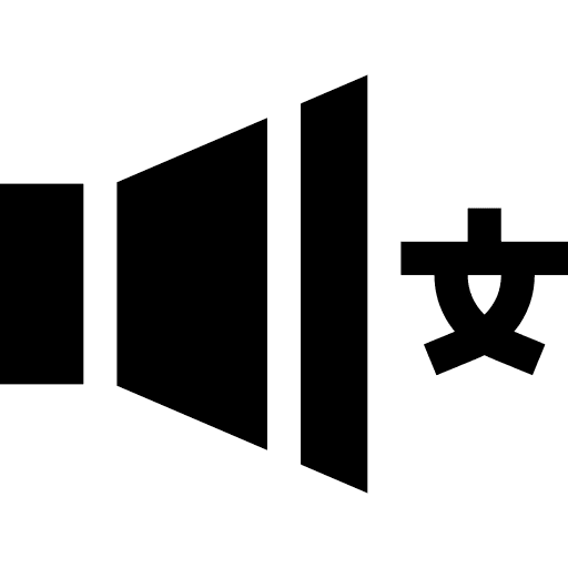 Language speaker communications sound icon Language speaker communications sound icon