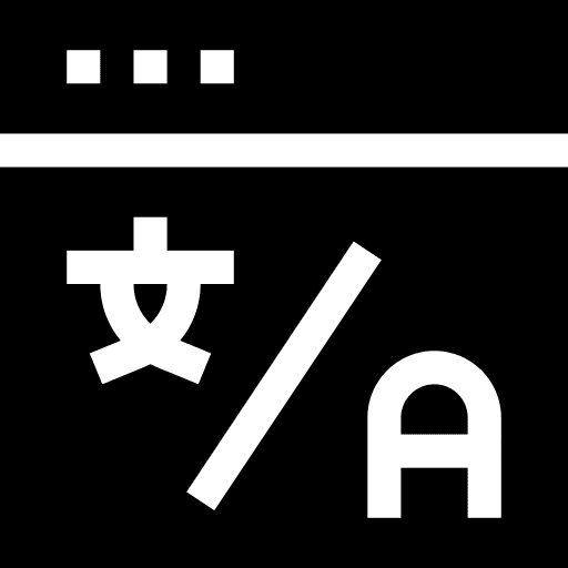 Online translate video monitor icon Online translate video monitor icon
