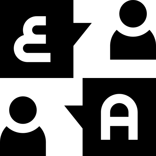 Translator dialogue translation education icon Translator dialogue translation education icon