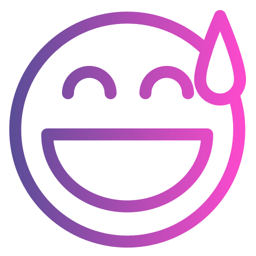 Nervous smile expressionless faces icon