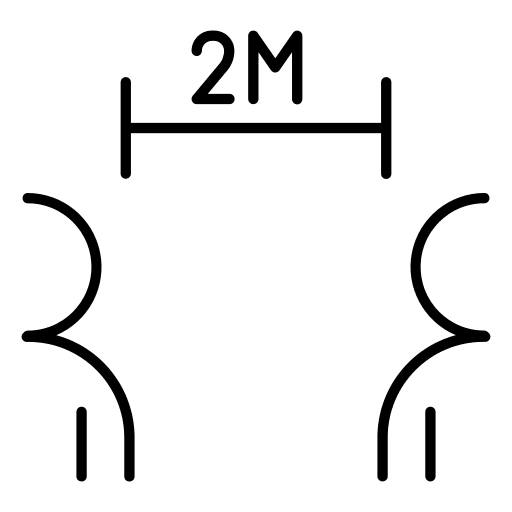 Social distancing healthcare and medical coronavirus new normality icon