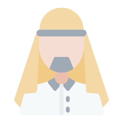 Arab man muslim arabic costume icon