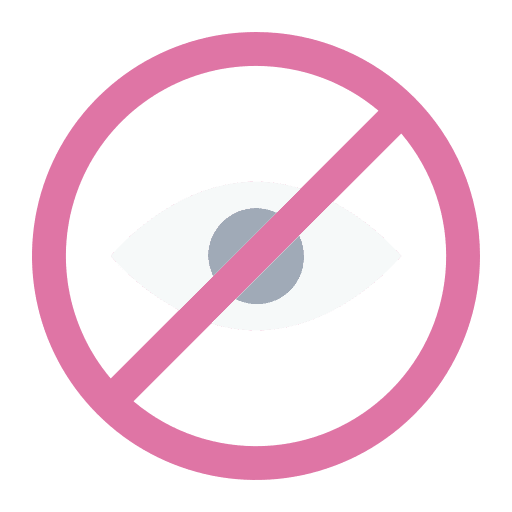 Eye blindness optical signaling icon