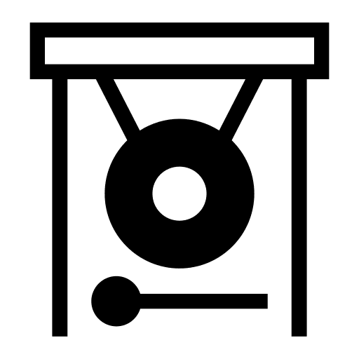 Gong music and multimedia music gongs icon