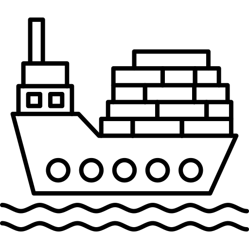 Cargo ship delivery box import logistics delivery icon Cargo ship delivery box import logistics delivery icon