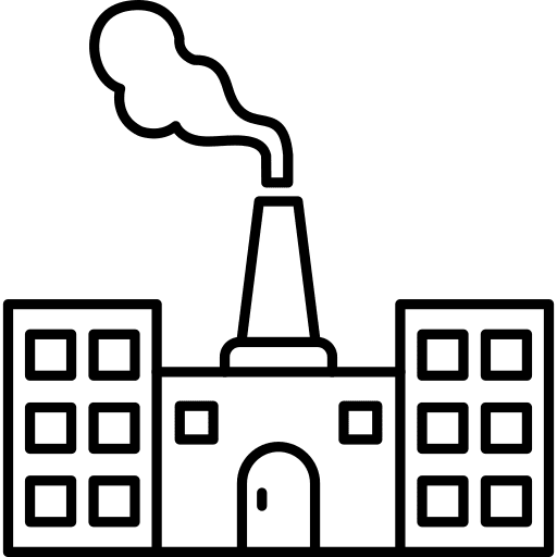 Factory power plant manufacture manufacturer icon