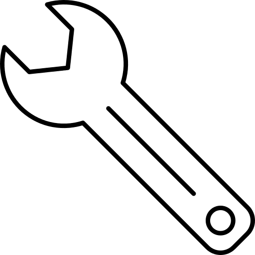 Wrench construction and tools repair spanner icon
