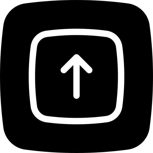 Up arrow direction button user interface icon