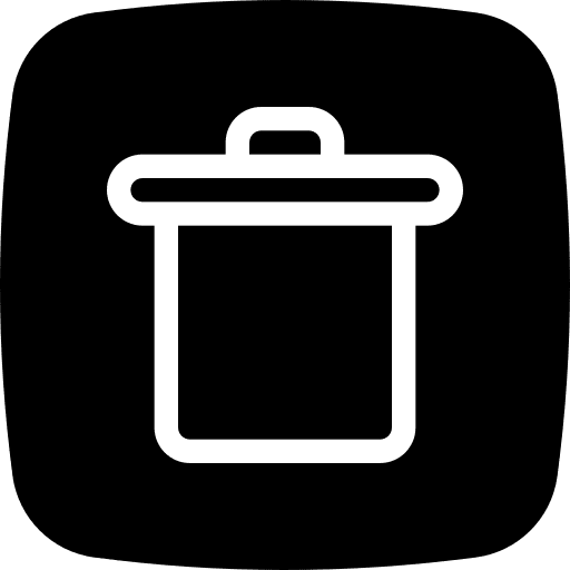 Delete trash can delete user interface icon