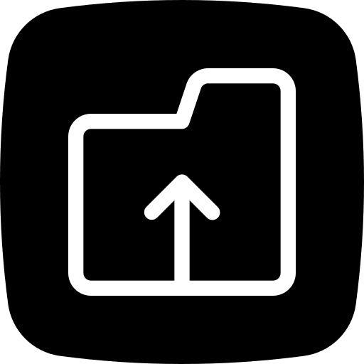 Folder upload user interface up arrow icon