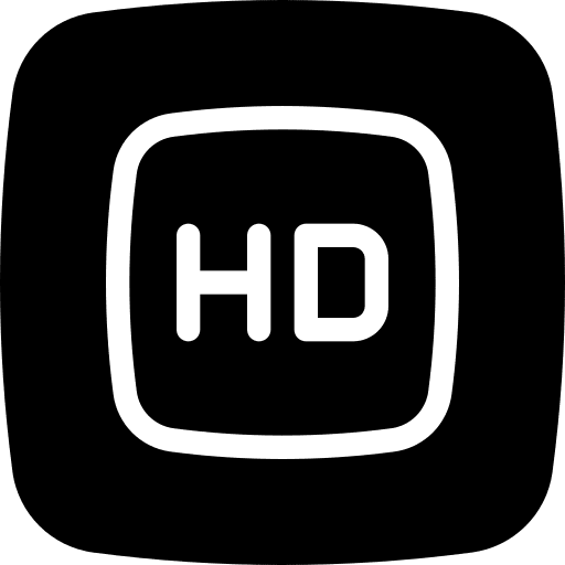 High definition hd high definition button icon