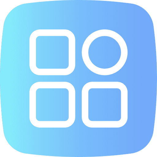Menu user interface application button icon