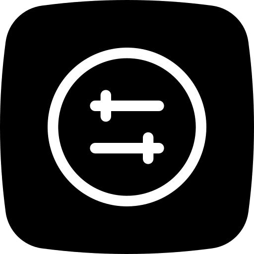 Setting sliders ui user interface icon