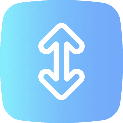 Two arrows up arrow down arrow user interface icon