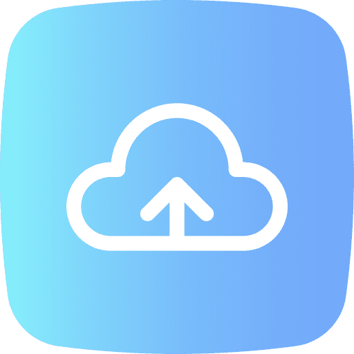 Upload cloud computing seo and web upload icon