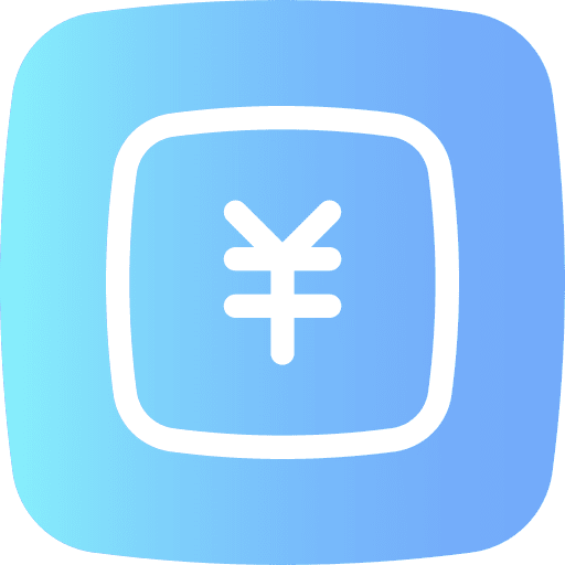 Yen currency user interface button icon