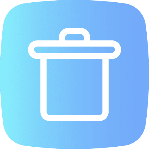 Delete button trash can delete icon