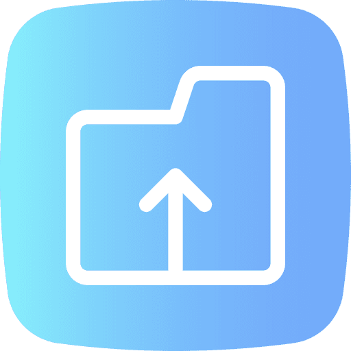 Folder files and folders upload button icon