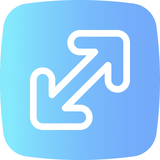 Fullscreen user interface arrow button icon