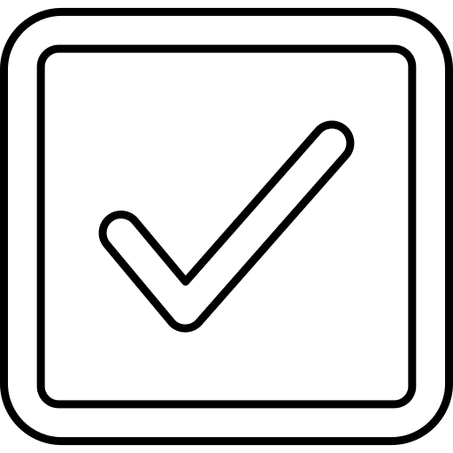 Complete tick complete checked icon