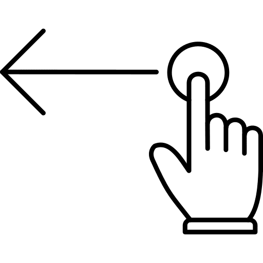 Swipe swipe right double swipe multimedia option icon