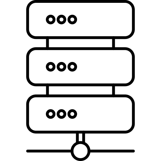 Data storage network data server data storage icon Data storage network data server data storage icon