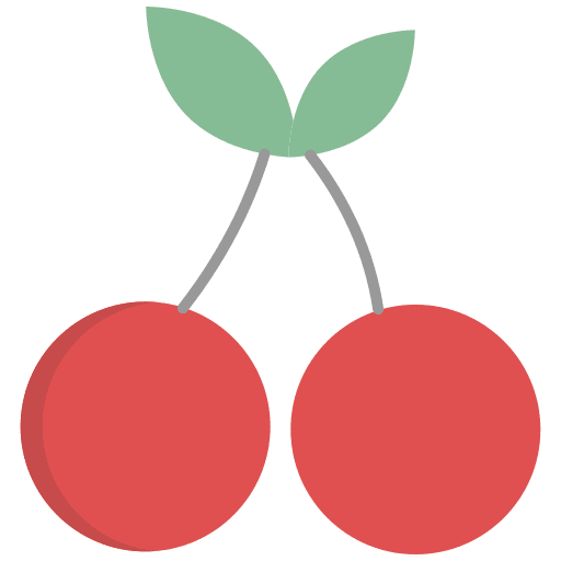 Cherry food and restaurant healthy food vegetarian icon