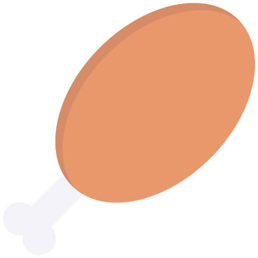 Chicken leg food and restaurant food protein icon