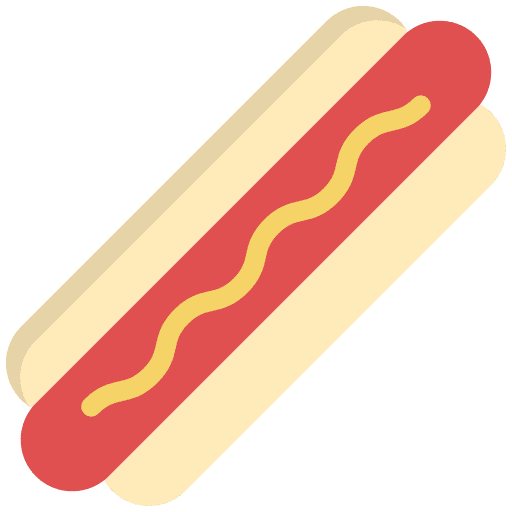 Hot dog mustard sausage hot dog icon