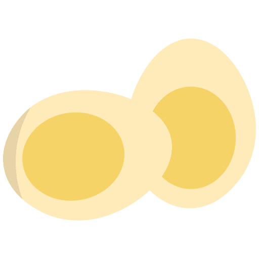 Boiled egg protein boiled egg food and restaurant icon Boiled egg protein boiled egg food and restaurant icon
