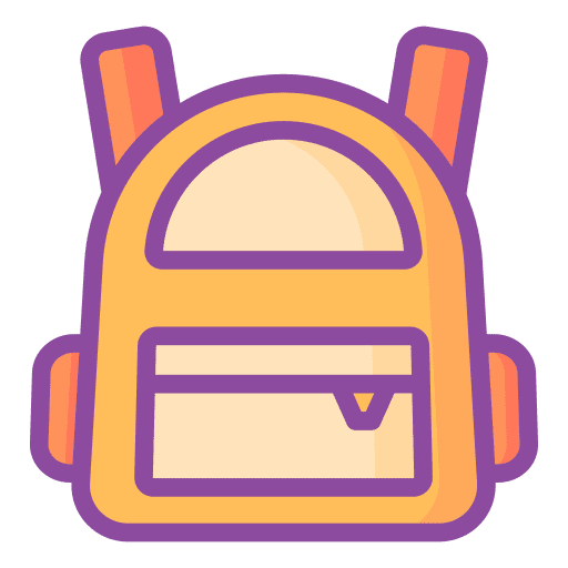 School bag travel bag backpack bag icon