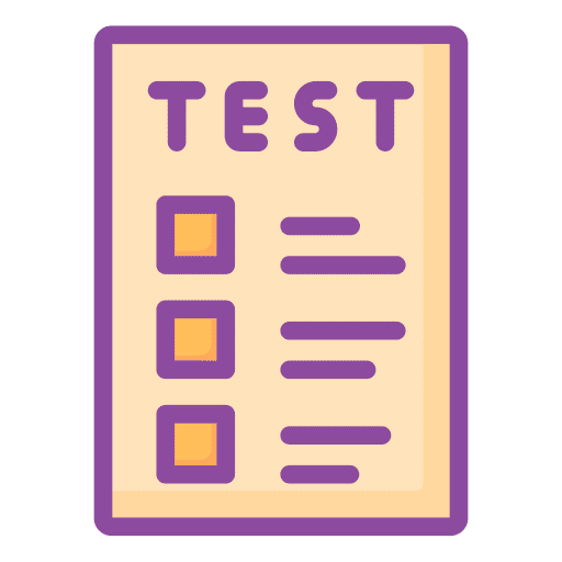 Exam files and folders file test icon
