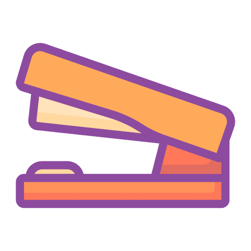 Stapler clip staple school materials icon