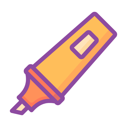 Highlighter school material pen highlighter icon Highlighter school material pen highlighter icon