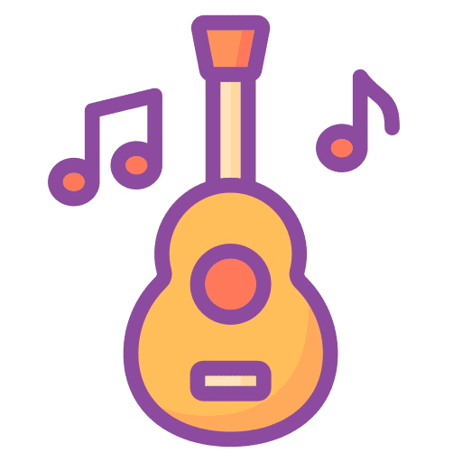 Music class musical instrument acoustic guitar music and multimedia icon Music class musical instrument acoustic guitar music and multimedia icon