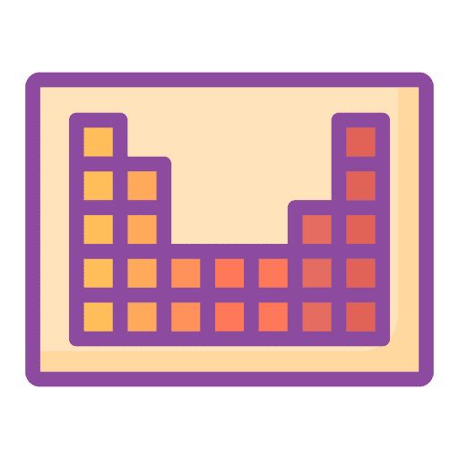 Periodic table atom physics elements icon Periodic table atom physics elements icon