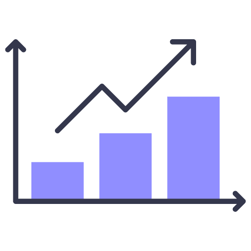 Growth chart growth chart bar chart growth icon