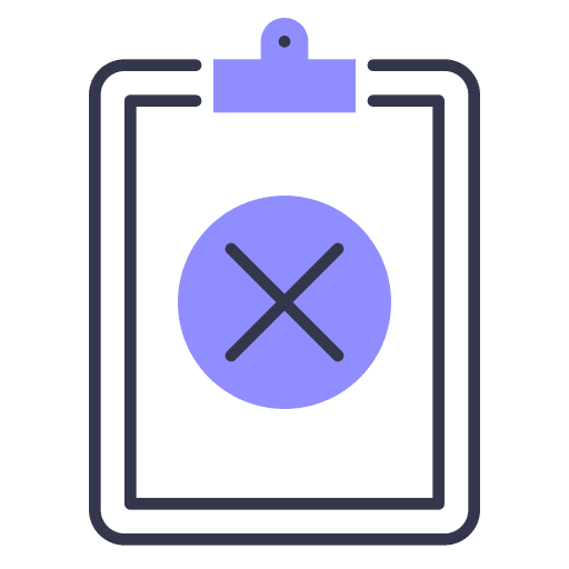 Rejected rejected cancel delete file icon