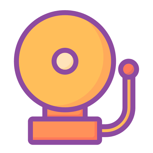 School bell fire alarm security alert icon School bell fire alarm security alert icon