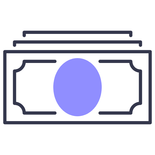 Banknotes bill dollar note dollar bill icon