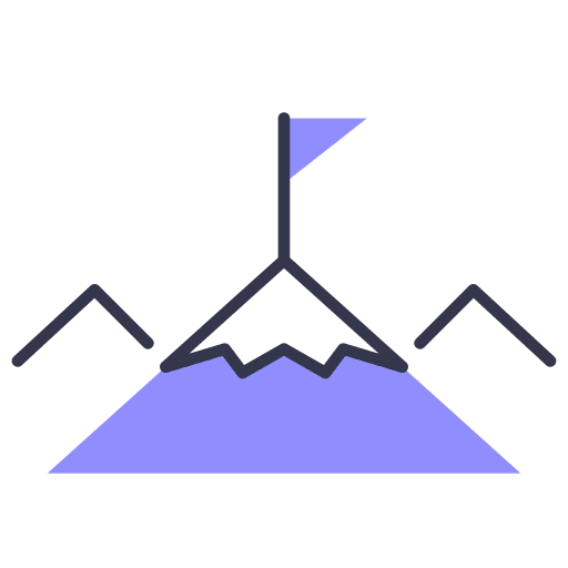 Goal mountain objective mountain peak icon Goal mountain objective mountain peak icon