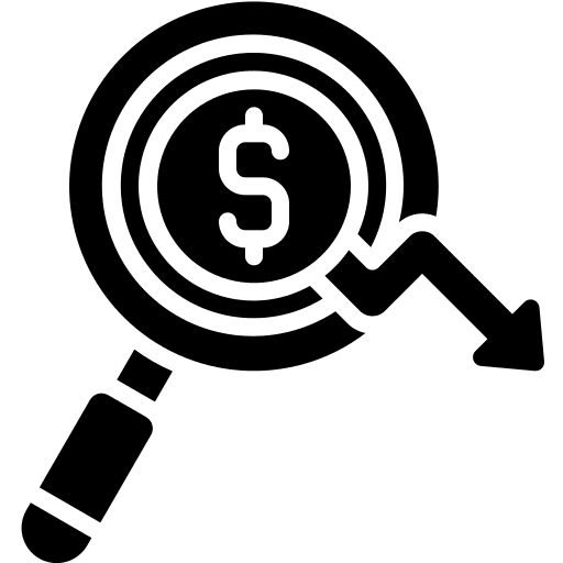 Analyze analyze money statistics icon
