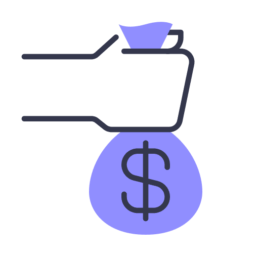 Money bag hand money bag wage icon Money bag hand money bag wage icon