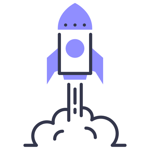 Startup rocket launch space ship spring swing rocket icon Startup rocket launch space ship spring swing rocket icon