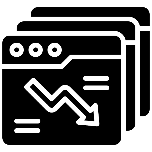 Decrease application decrease business and finance icon