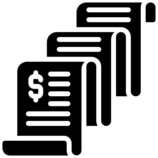Report ticket document invoice icon