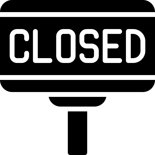 Closed sign signboard signaling signpost icon