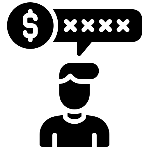 Negotiate negotiate talk coin icon