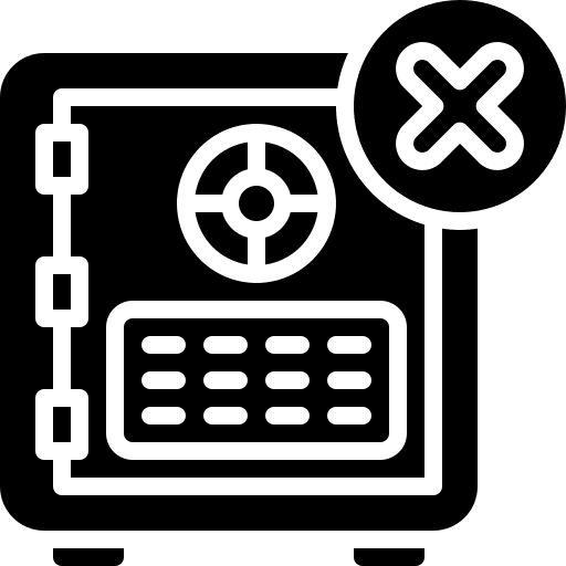 Safe business and finance safe security icon